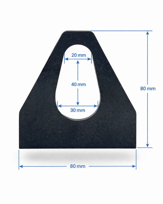 Placa de elevación soldable 80mmx80mm