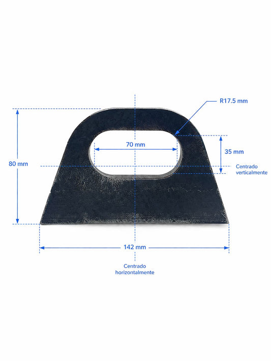 Placa de elevación soldable 142mmx89mm
